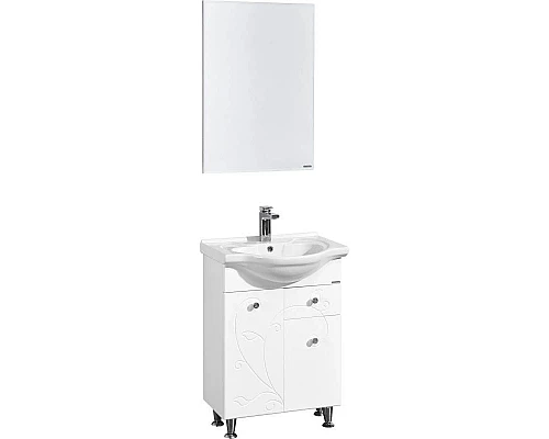 Купить Комплект мебели белый глянец 66 см Акватон Лиана 1A165801LL010 + 1WH109651 + 1A166102LL010 в магазине сантехники Santeh-Crystal.ru