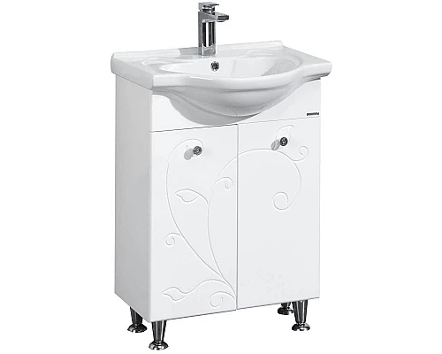 Заказать Комплект мебели белый глянец 66 см Акватон Лиана 1A165701LL010 + 1WH109651 + 1A166202LL01R в магазине сантехники Santeh-Crystal.ru