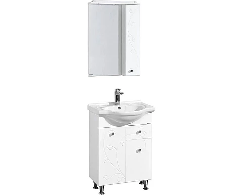 Заказать Комплект мебели белый глянец 66 см Акватон Лиана 1A165801LL010 + 1WH109651 + 1A166202LL01R в магазине сантехники Santeh-Crystal.ru