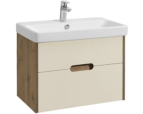 Приобрести Комплект мебели бежевый/дуб веллингтон 70,5 см Акватон Оливия 1A254301OLVG0 + 1WH501628 + 1A256502A1010 в магазине сантехники Santeh-Crystal.ru
