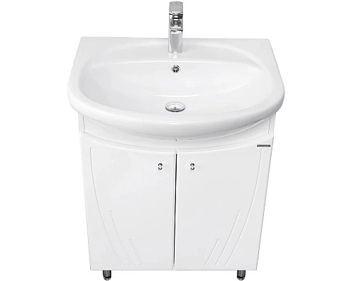 Купить Комплект мебели белый глянец 66,5 см Акватон Минима 1A104201MN010 + 1WH110174 + 1A000502MN010 в магазине сантехники Santeh-Crystal.ru