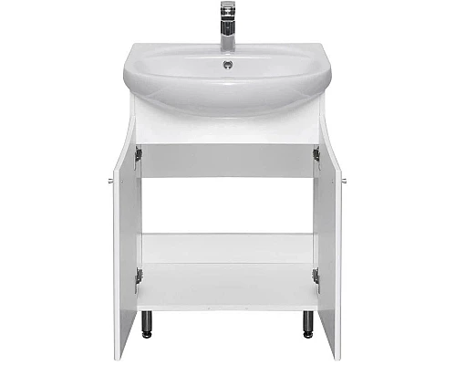 Купить Комплект мебели белый глянец 66,5 см Акватон Минима 1A104201MN010 + 1WH110174 + 1A000502MN010 в магазине сантехники Santeh-Crystal.ru