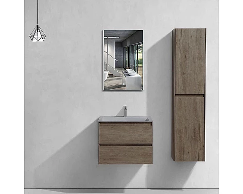 Приобрести Тумба с раковиной темный дуб 60 см Vincea Luka VMC-2L600RO + VCB-13600G в магазине сантехники Santeh-Crystal.ru