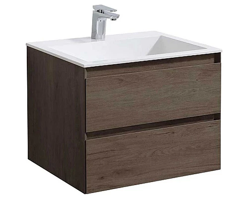 Купить Комплект мебели темный дуб 60 см Vincea Luka VMC-2L600RO + VCB-13600W + VLM-2J600 в магазине сантехники Santeh-Crystal.ru