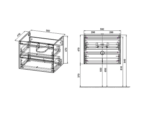 Заказать Комплект мебели натуральный дуб 60 см Vincea Luka VMC-2L600NO + VCB-13600B + VLM-2J600 в магазине сантехники Santeh-Crystal.ru