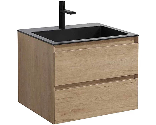 Заказать Комплект мебели натуральный дуб 60 см Vincea Luka VMC-2L600NO + VCB-13600B + VLM-2J600 в магазине сантехники Santeh-Crystal.ru