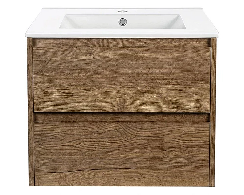 Приобрести Тумба с раковиной дуб табачный 61,5 см Vincea Gio VMC-2G600TO + VBS-13960 в магазине сантехники Santeh-Crystal.ru