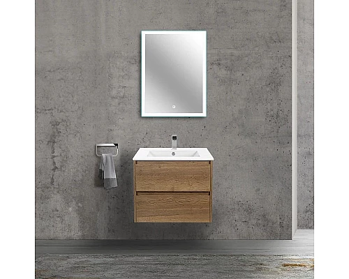 Приобрести Комплект мебели натуральный дуб 61,5 см Vincea Gio VMC-2G600TO + VBS-13960 + VLM-2B600 в магазине сантехники Santeh-Crystal.ru