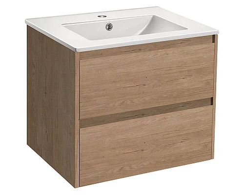 Заказать Комплект мебели натуральный дуб 61,5 см Vincea Gio VMC-2G600NO + VBS-13960 + VLM-2B600 в магазине сантехники Santeh-Crystal.ru