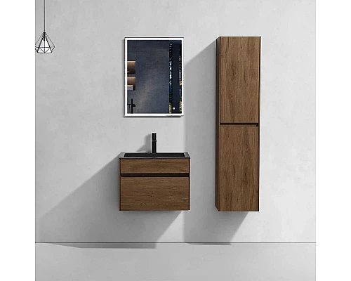Приобрести Комплект мебели дуб табачный 60 см Vincea Chiara VMC-2C600TO + VCB-13600B + VLM-3VN600 в магазине сантехники Santeh-Crystal.ru