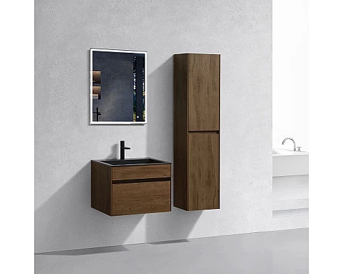 Приобрести Комплект мебели дуб табачный 60 см Vincea Chiara VMC-2C600TO + VCB-13600B + VLM-3VN600 в магазине сантехники Santeh-Crystal.ru