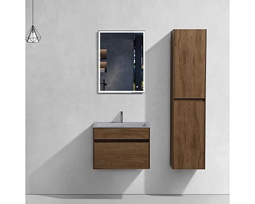 Заказать Тумба с раковиной дуб табачный 60 см Vincea Chiara VMC-2C600TO + VCB-13600G в магазине сантехники Santeh-Crystal.ru