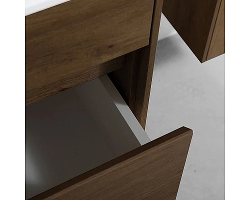 Приобрести Тумба с раковиной дуб табачный 60 см Vincea Chiara VMC-2C600TO + VCB-13600W в магазине сантехники Santeh-Crystal.ru