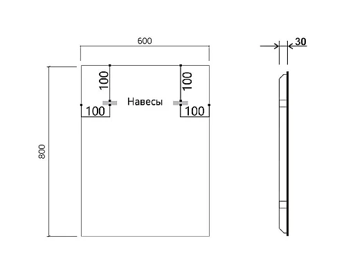 Купить Комплект мебели дуб табачный 60 см Vincea Chiara VMC-2C600TO + VCB-13600W + VLM-3VN600 в магазине сантехники Santeh-Crystal.ru