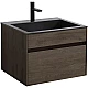 Купить Комплект мебели темный дуб 60 см Vincea Chiara VMC-2C600RO + VCB-13600B + VLM-3VN600 в магазине сантехники Santeh-Crystal.ru