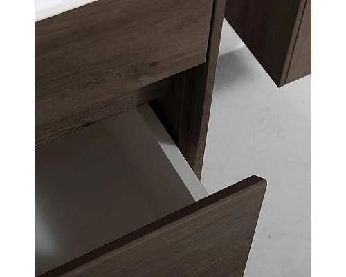 Заказать Комплект мебели темный дуб 60 см Vincea Chiara VMC-2C600RO + VCB-13600W + VLM-3VN600 в магазине сантехники Santeh-Crystal.ru