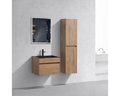 Приобрести Комплект мебели натуральный дуб 60 см Vincea Chiara VMC-2C600NO + VCB-13600B + VLM-3VN600 в магазине сантехники Santeh-Crystal.ru