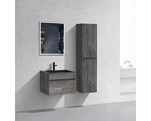 Заказать Тумба с раковиной серый камень 60 см Vincea Chiara VMC-2C600GS + VCB-13600B в магазине сантехники Santeh-Crystal.ru