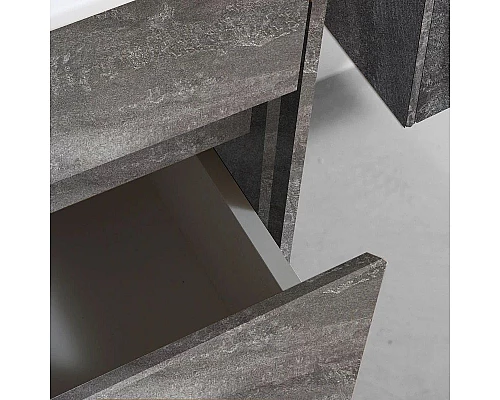 Заказать Комплект мебели серый камень 60 см Vincea Chiara VMC-2C600GS + VCB-13600W + VLM-3VN600 в магазине сантехники Santeh-Crystal.ru