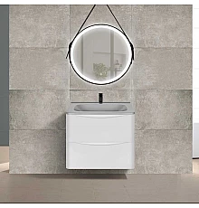 Комплект мебели белый глянец 59,4 см Vincea Paola VMC-2P600GW + VCB-2VP600G + VLM-2N700+