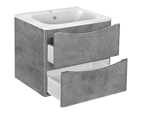 Приобрести Тумба с раковиной бетон 59,4 см Vincea Paola VMC-2P600BT + VCB-2VP600W в магазине сантехники Santeh-Crystal.ru