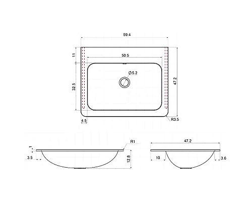 Приобрести Тумба с раковиной бетон 59,4 см Vincea Paola VMC-2P600BT + VCB-2VP600W в магазине сантехники Santeh-Crystal.ru