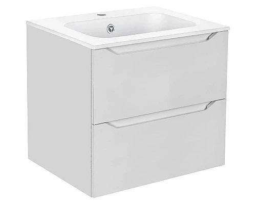 Купить Комплект мебели белый глянец 61 см Vincea Norma VMC-2N600GW + VCB-2N600W + VLM-2J600 в магазине сантехники Santeh-Crystal.ru