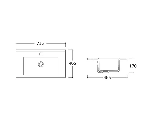 Приобрести Комплект мебели белый глянец 71,5 см Vincea Mia VMC-2MC700GW + VBS-13970 + VLM-3AU900 в магазине сантехники Santeh-Crystal.ru