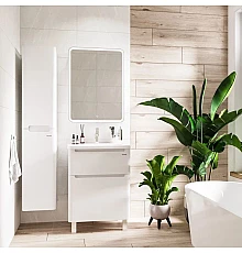 Комплект мебели белый глянец 60 см Grossman Адель 106007 + 4627173210225 + 206004