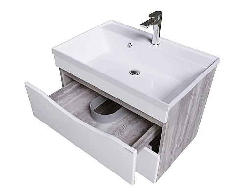 Приобрести Тумба с раковиной бетон пайн/белый глянец 70,1 см Grossman Талис 107011 + 4627173210171 в магазине сантехники Santeh-Crystal.ru