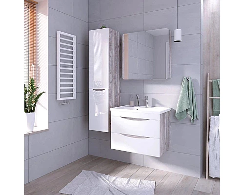 Купить Комплект мебели бетон пайн/белый глянец 70,1 см Grossman Талис 107011 + 4627173210171 + 207006 в магазине сантехники Santeh-Crystal.ru