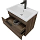 Купить Тумба с раковиной темный дуб 61 см Grossman Форта 1060052 + 16413 в магазине сантехники Santeh-Crystal.ru