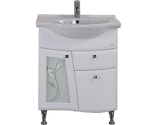 Купить Тумба белый глянец 62,1 см Onika Валенсия 106535 в магазине сантехники Santeh-Crystal.ru