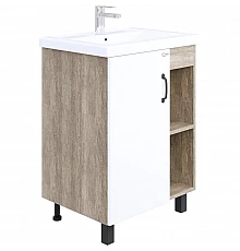 Тумба дуб сонома/белый матовый 56,2 см Onika Тимбер 106140