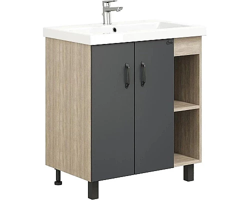 Заказать Тумба дуб сонома/серый матовый 66 см Onika Тимбер 107057 в магазине сантехники Santeh-Crystal.ru