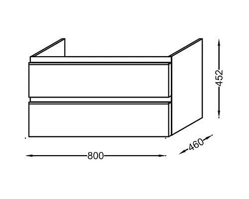 Приобрести Тумба ореховое дерево 80 см Jacob Delafon Vox EB2078-R1-E16 в магазине сантехники Santeh-Crystal.ru