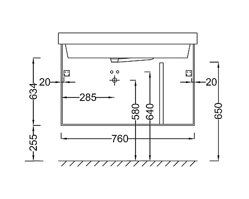 Купить Тумба черное дерево 76 см Jacob Delafon Soprano EB1333-E15 в магазине сантехники Santeh-Crystal.ru