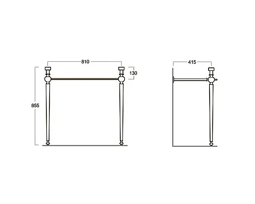 Приобрести Консоль для раковины бронза Simas Arcade ARCG2br в магазине сантехники Santeh-Crystal.ru