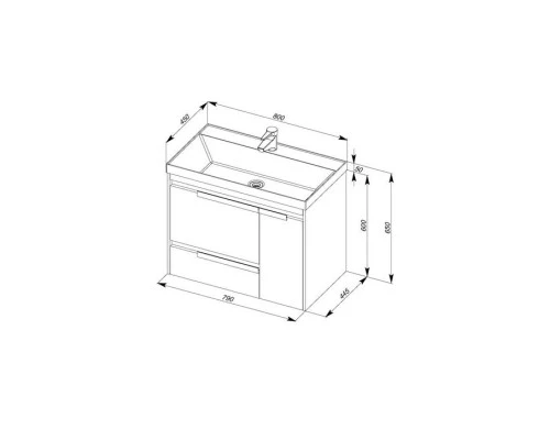 Купить Тумба белый 79 см Aquanet Тиволи 00180055 в магазине сантехники Santeh-Crystal.ru