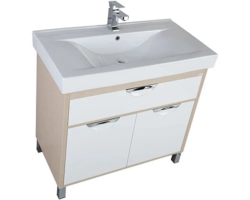 Заказать Тумба белый/светлый дуб 88 см Aquanet Гретта 00177069 в магазине сантехники Santeh-Crystal.ru