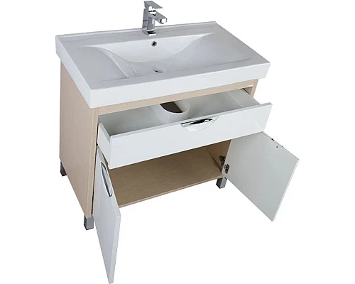 Заказать Тумба белый/светлый дуб 88 см Aquanet Гретта 00177069 в магазине сантехники Santeh-Crystal.ru