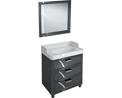 Приобрести Тумба черный глянец 77 см Kerama Marazzi Pompei PO.80.3BLK в магазине сантехники Santeh-Crystal.ru