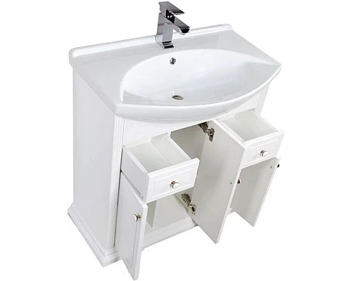 Приобрести Тумба белый 78,3 см Aquanet Лагуна 00175299 в магазине сантехники Santeh-Crystal.ru