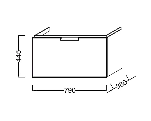 Заказать Тумба оливковый глянец 79 см Jacob Delafon Reve EB1131-G95 в магазине сантехники Santeh-Crystal.ru