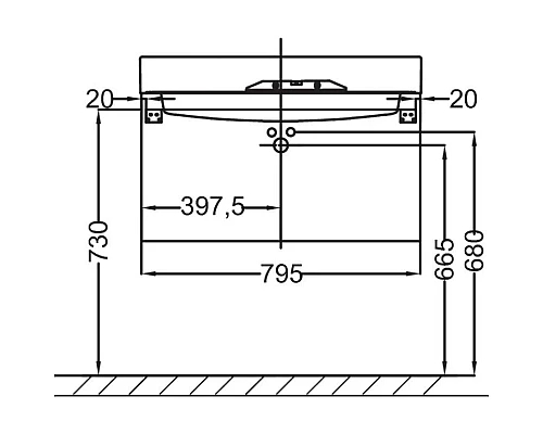 Купить Тумба белый 79,5 см Jacob Delafon Rythmik EB1308-N18 в магазине сантехники Santeh-Crystal.ru