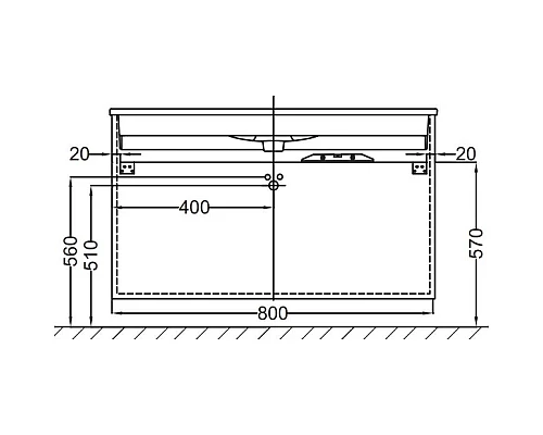 Приобрести Тумба ореховое дерево 80 см Jacob Delafon Vox EB2048-RA-E16 в магазине сантехники Santeh-Crystal.ru