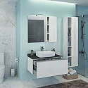 Тумба с раковиной белый глянец 90 см Comforty Милан 00004137131