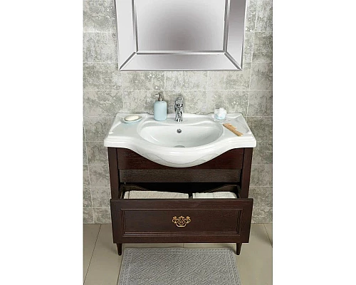 Купить Тумба дуб тёмный шоколад 83 см Roca America Evolution L ZRU9302959 в магазине сантехники Santeh-Crystal.ru