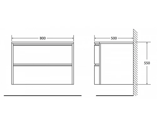 Заказать Тумба Tortora Opaco 80 см BelBagno Prospero BB800DVC/TO в магазине сантехники Santeh-Crystal.ru