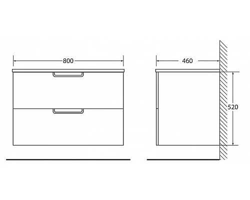 Заказать Тумба Tortora Opaco 80 см BelBagno Leticia BB800DDAC/TO в магазине сантехники Santeh-Crystal.ru